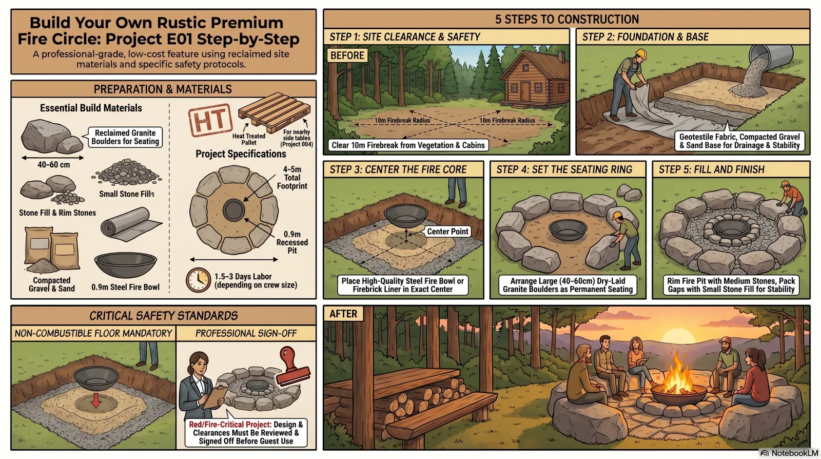 Rustic Premium Fire Circle