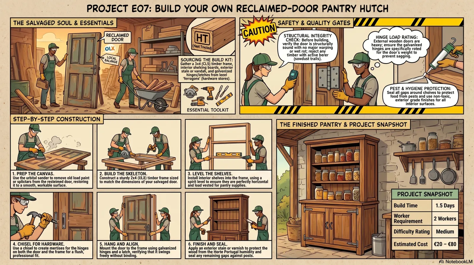 Reclaimed-Door Pantry Hutch