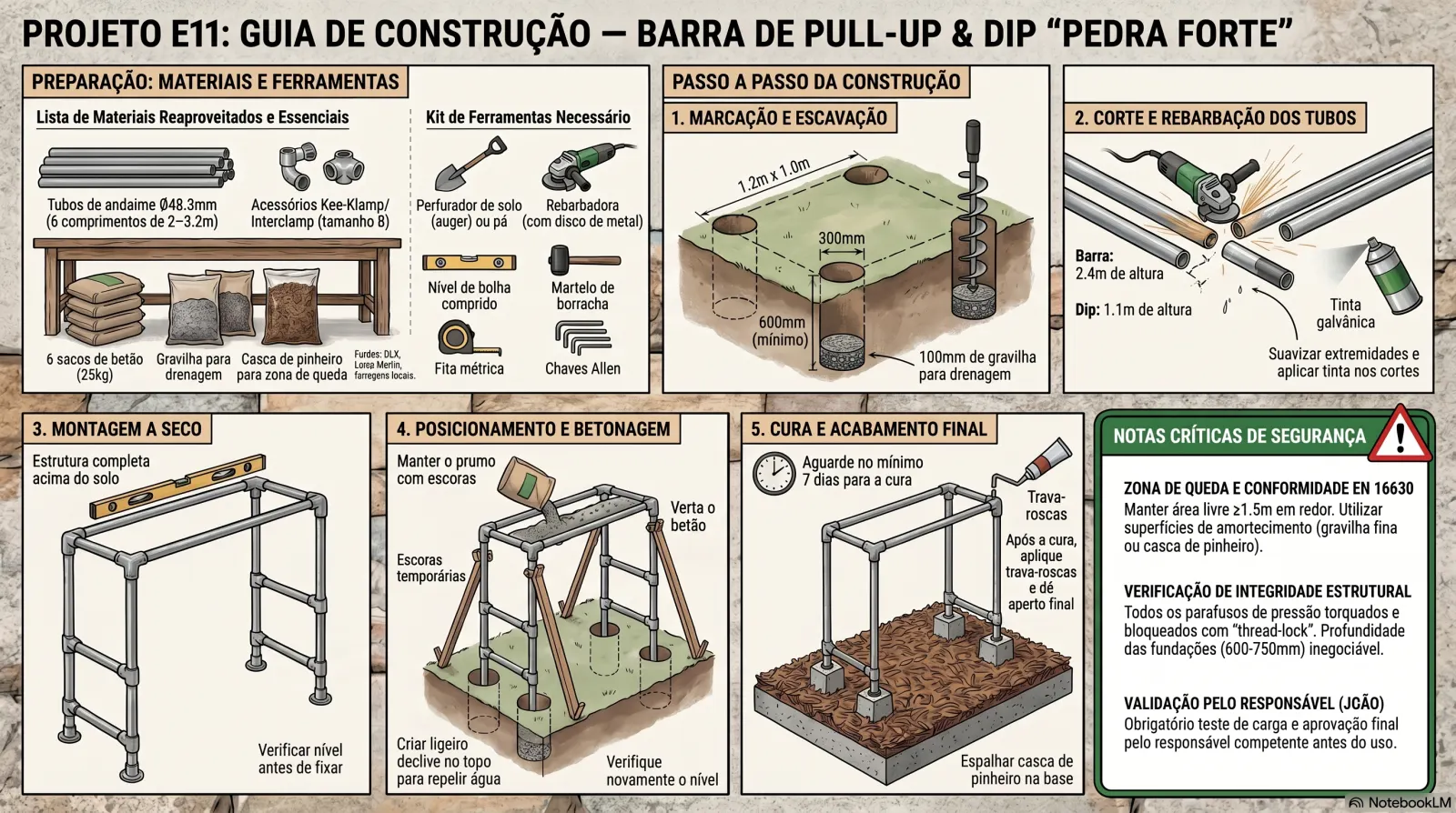 Barra Pull-Up & Dip Andaime