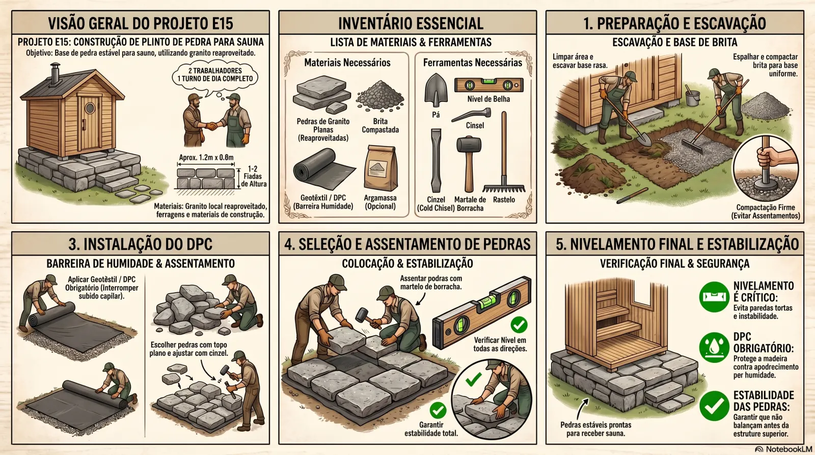 Plinto de Pedra para Sauna