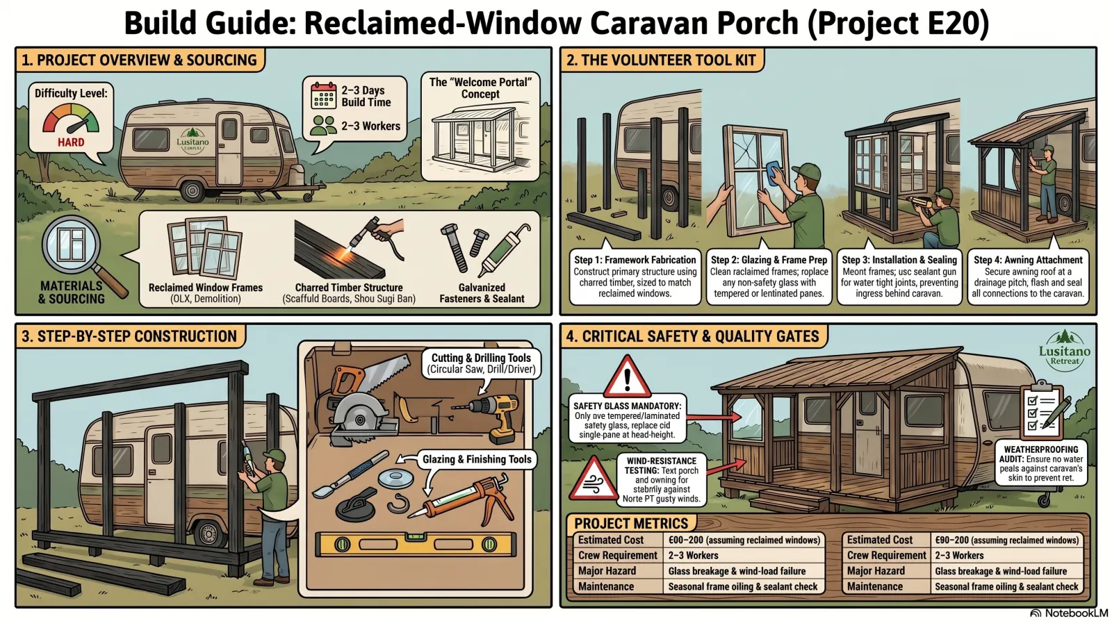 Reclaimed-Window Porch/Awning