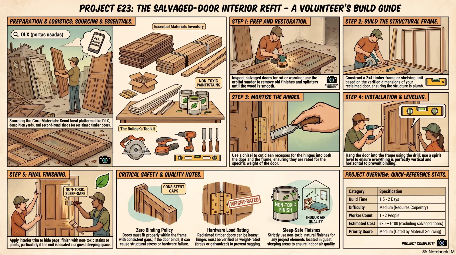 Salvaged-Door Interior Refit