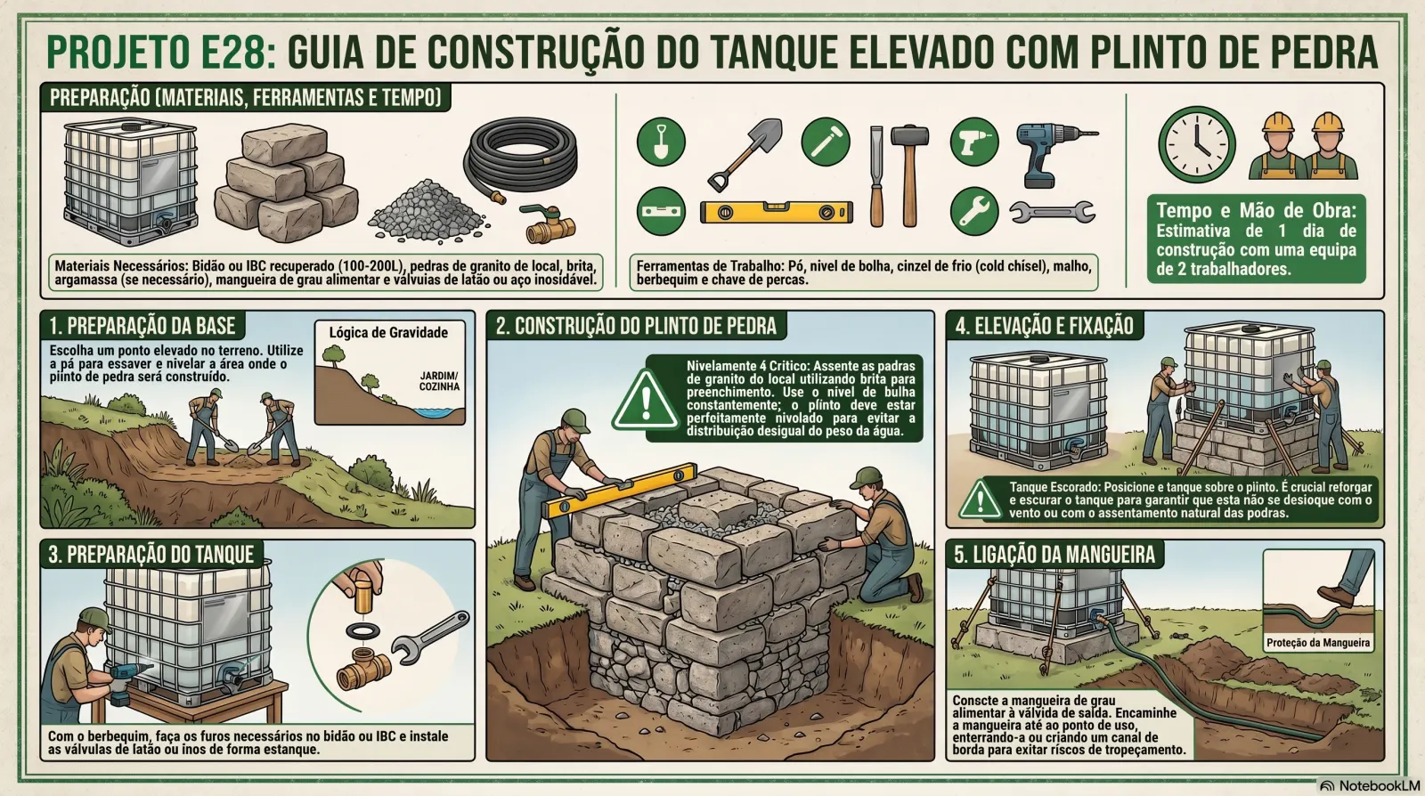 Tanque Elevado Plinto Pedra
