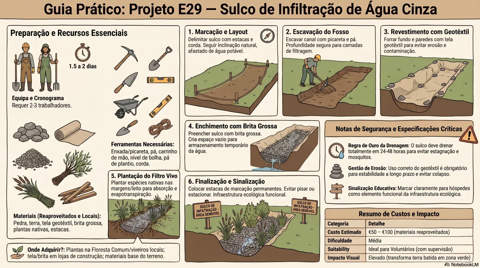 Sulco Infiltração Água Cinza