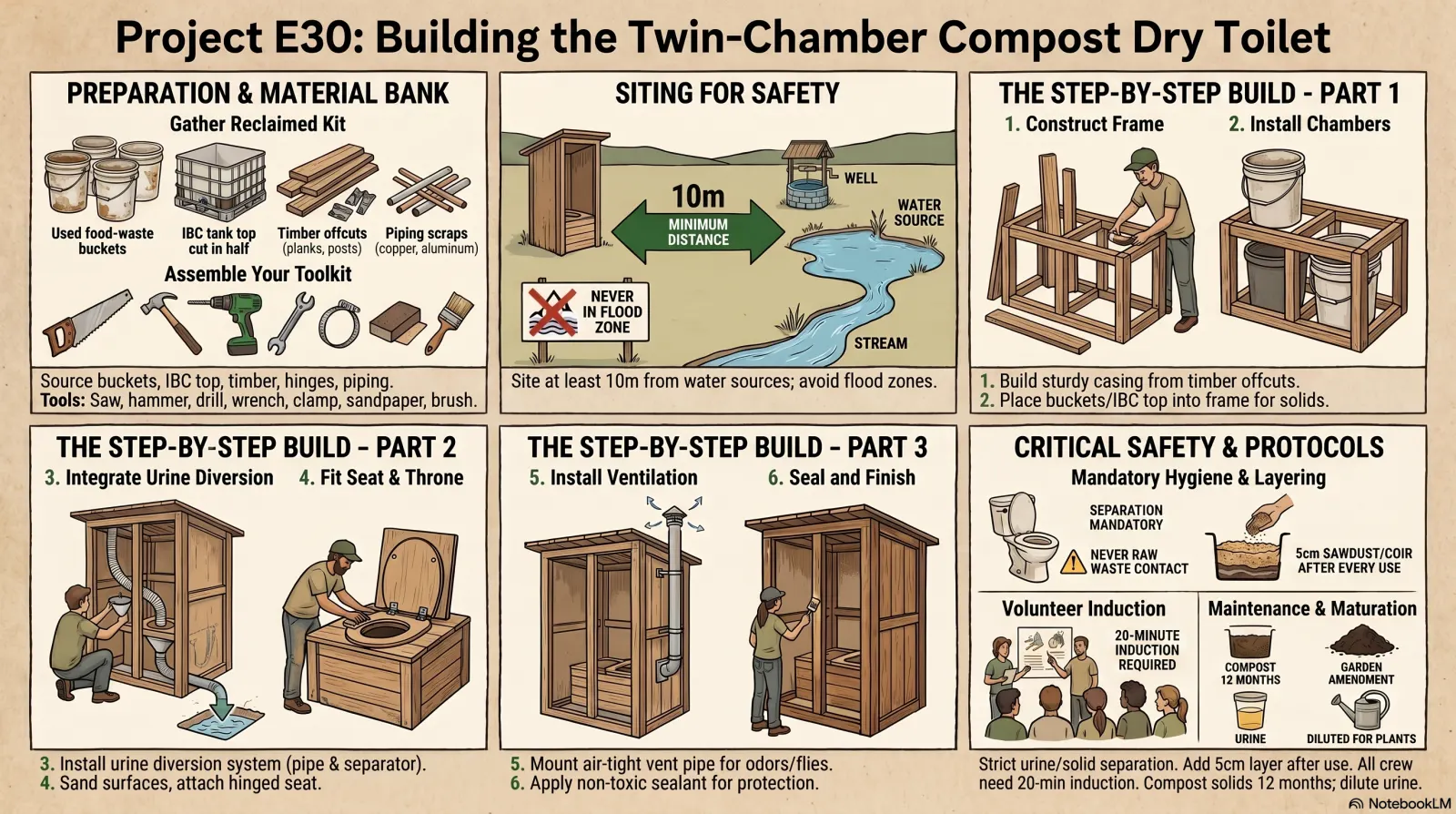 Compost Dry Toilet (Twin-chamber)