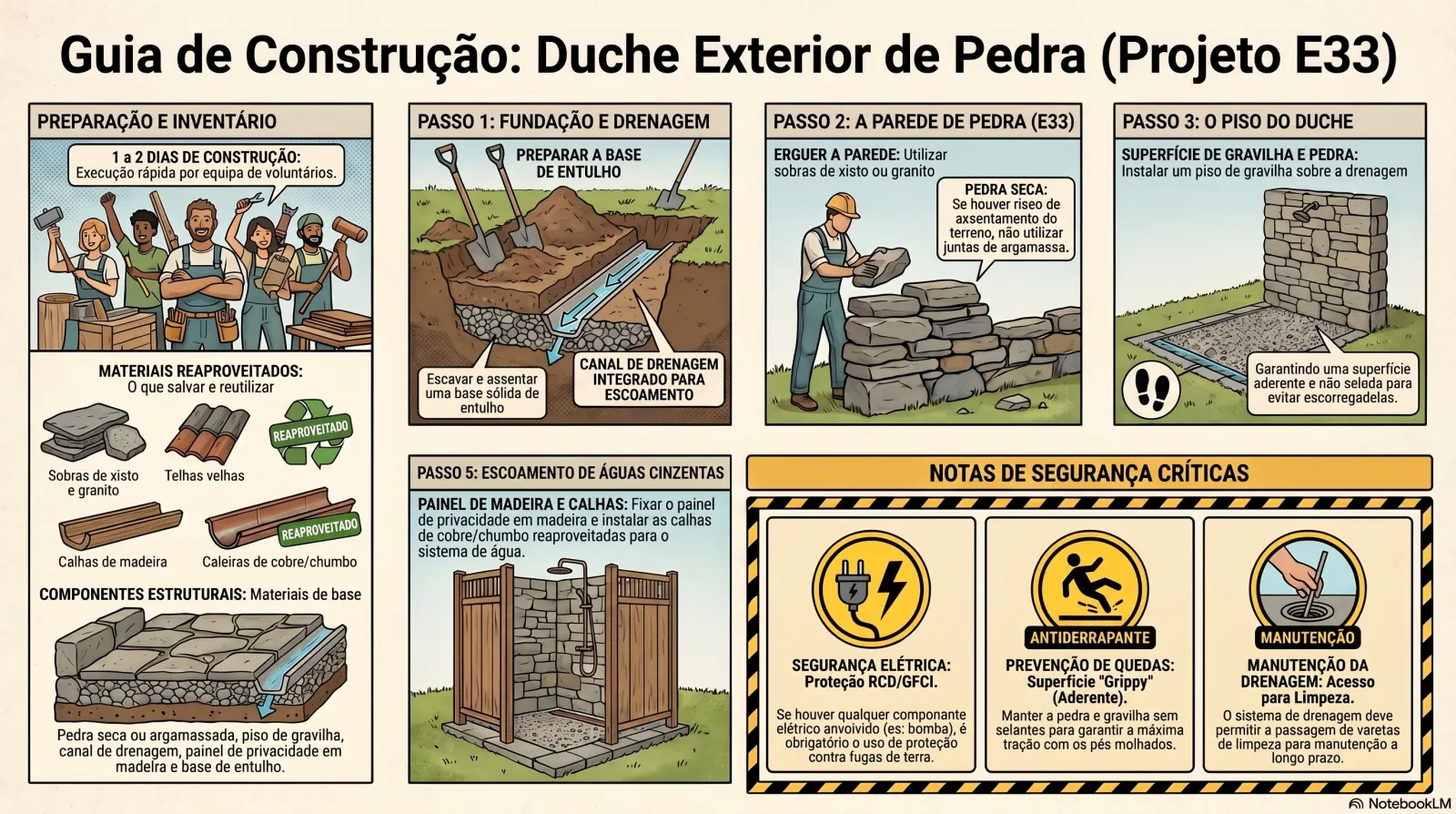Parede de Pedra de Duche