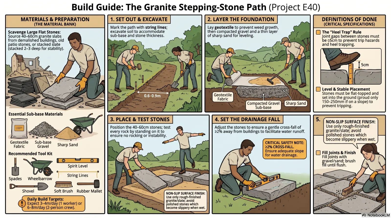 Granite Stepping-Stone Path