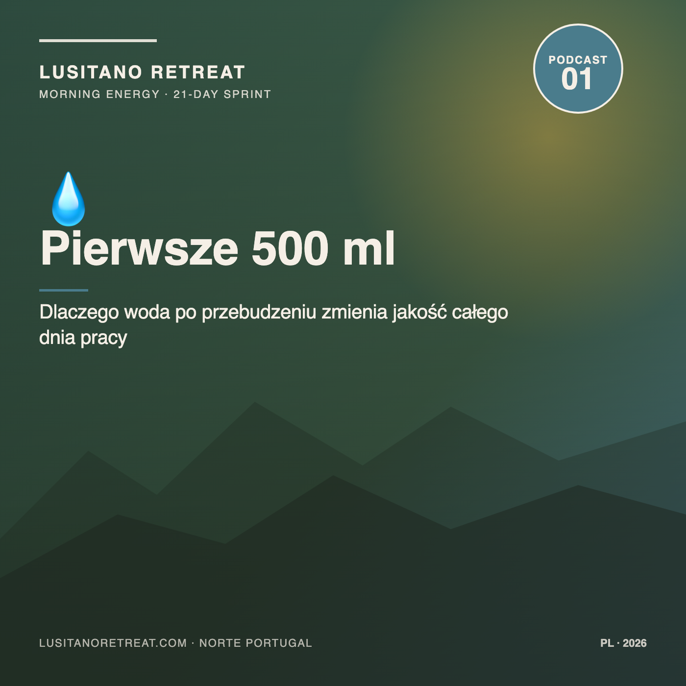 Woda rano zamiast kawy przed ciężką zmianą